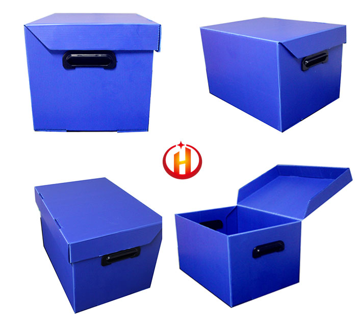Foldable Coroplast Corrugated Plastic Storage Box With Lid