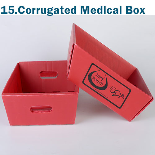 corrugated pp medical box"