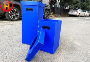 corrugated plastic waste bins