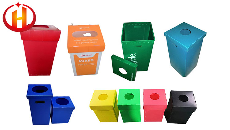 corrugated plastic waste bins