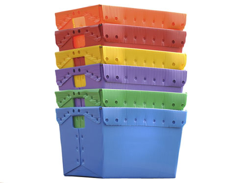 Corrugated Plastic Nesting Totes for Storing Sorted Parts