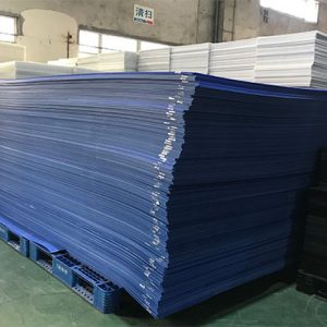 Corrugated plastic floor protection