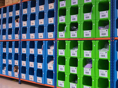 Effective use of corrugated plastic shelf bins